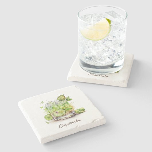 Untersetzer, Stone - Caipirinha Steinuntersetzer (Seitenansicht)