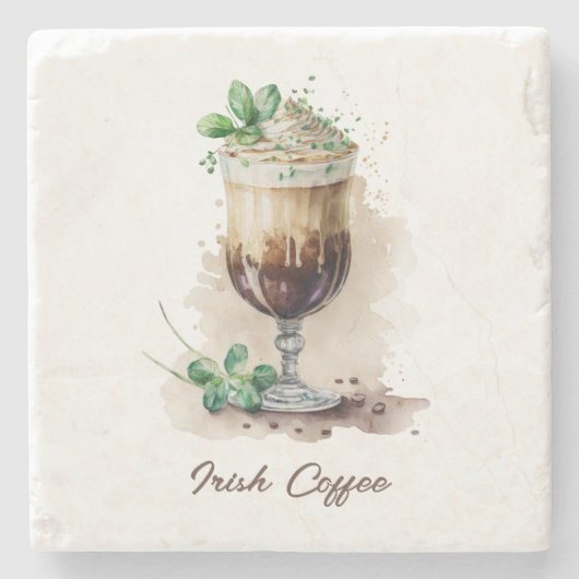 Untersetzer, Stone - Irish Coffee Steinuntersetzer (Vorderseite)