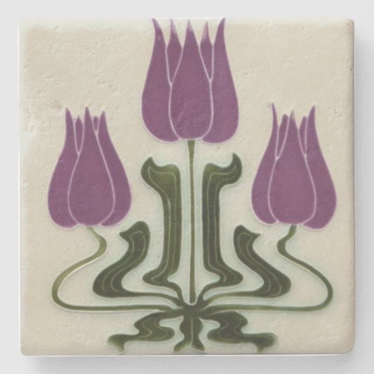 Untersetzer Stone - Jugendstil Lila Tulissen (Vorderseite)