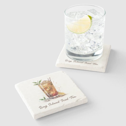 Untersetzer, Stone - Long Island Iced Tee Steinuntersetzer (Seitenansicht)