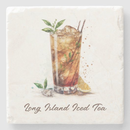Untersetzer, Stone - Long Island Iced Tee Steinuntersetzer (Vorderseite)
