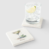 Untersetzer, Stone - Martini Steinuntersetzer (Seitenansicht)