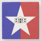 Untersetzer Stone mit der Fahne von San Antonio (Vorderseite)