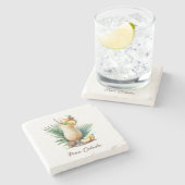 Untersetzer, Stone - Pina Colada Steinuntersetzer (Seitenansicht)