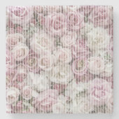 Untersetzer - Stone - Viktorianische Rose Collage (Vorderseite)