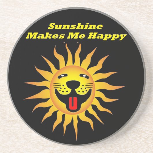 Untersetzer Sunshine macht mich glücklich (Vorne)