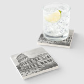 UNTERSETZER-Tabellen-Matte Roms Colosseum Stein Steinuntersetzer (Seitenansicht)