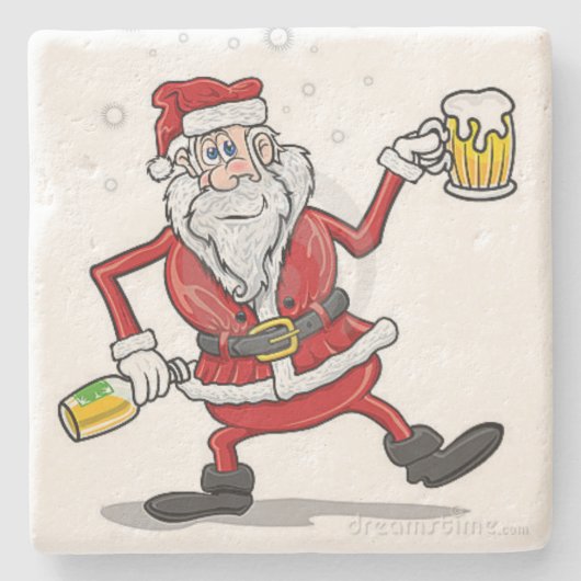 Untersetzer "TRINKING SANTA" (Vorderseite)