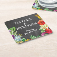 Untersetzer Tropical Aloha Lights Wedding Party