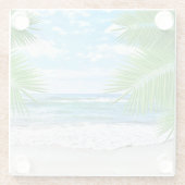 Untersetzer-Tropical Beach Glasuntersetzer (Rückseite)