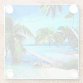 Untersetzer-Tropical Beach Glasuntersetzer (Rückseite)