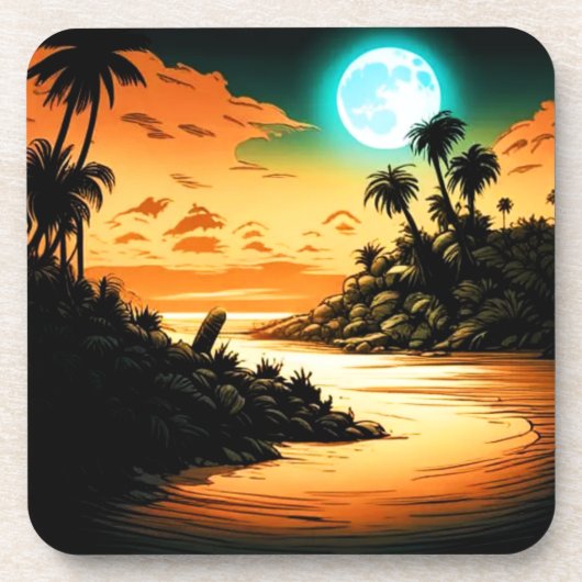Untersetzer Tropical Island Moonlight (Vorderseite)
