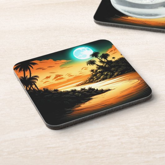 Untersetzer Tropical Island Moonlight (Linke Seite)