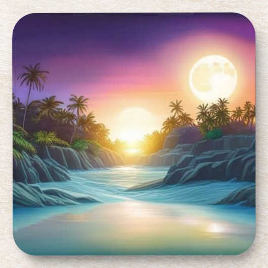 Untersetzer Tropical Island Moonlight (Vorderseite)