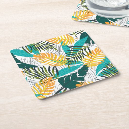 Untersetzer tropische Palmen drucken (angewinkelt)
