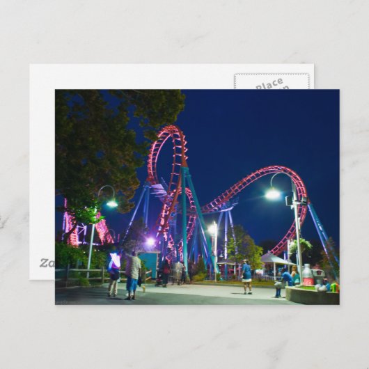 Untersetzer-Vergnügungspark Postkarte (Vorne/Hinten)