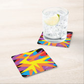 Untersetzer: Verwirrung Rechteckiger Pappuntersetzer (Vor Ort)