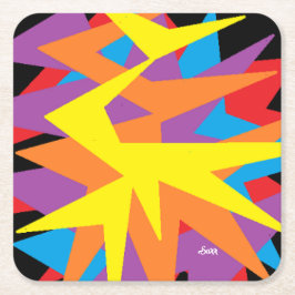 Untersetzer: Verwirrung Rechteckiger Pappuntersetzer