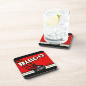 Untersetzer-Vintager Bingo-Getränkeaufkleber ist- Untersetzer (Rechte Seite)