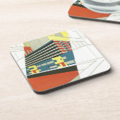 Untersetzer-Vintager Deko-Wolkenkratzer-konkrete Getränkeuntersetzer (Linke Seite)