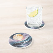 Untersetzer Vollmond über Berge und Wälder (Seite)