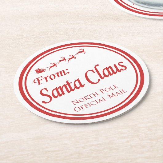 Untersetzer vom Weihnachtsmann (Angewinkelt)