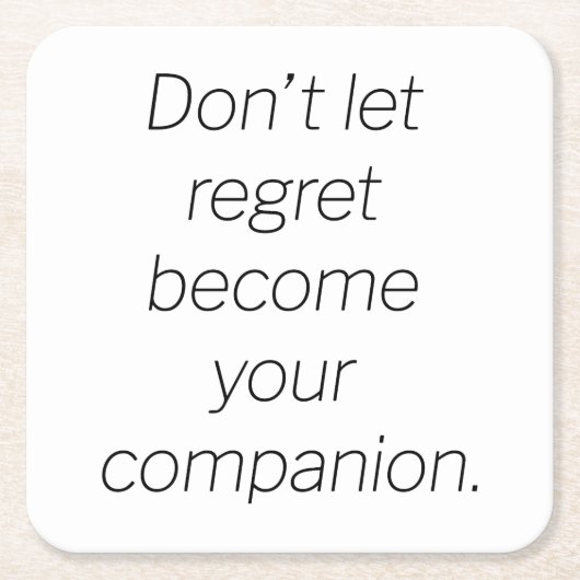 Untersetzer von bedauernswertem Papier (Vorderseite)