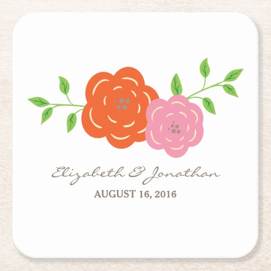 Untersetzer von blutorfarbenem, rosafarbenem Blume (Vorderseite)