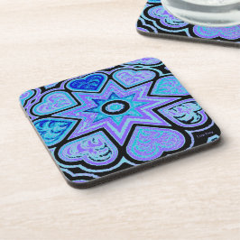 Untersetzer von Electric Blue Hearts & Stars