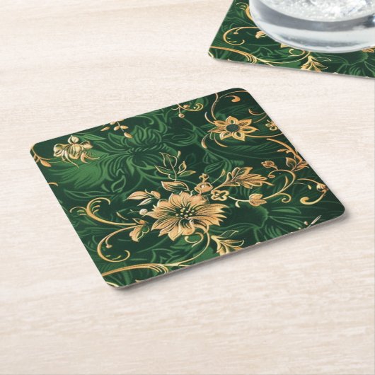 Untersetzer von Grün und Gold (angewinkelt)