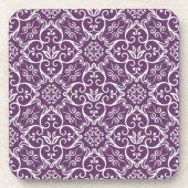 Untersetzer von lila- und WeißDamask (Vorderseite)