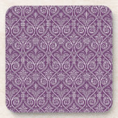 Untersetzer von lila- und WeißDamask (Vorderseite)