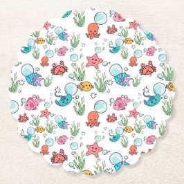 Untersetzer von Meereslebewesen, Tischgeschirr von