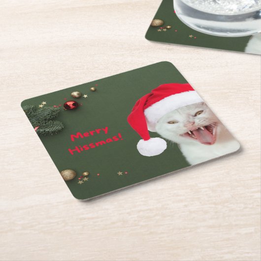 Untersetzer von Papier, frohe Hissmas Wünsche (angewinkelt)