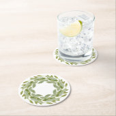UNTERSETZER von SAGE WREATH Round Paper (Vor Ort)