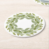 UNTERSETZER von SAGE WREATH Round Paper (Angewinkelt)