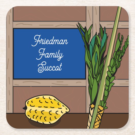Untersetzer von Sukcot-Papier Personalisiert (Vorderseite)