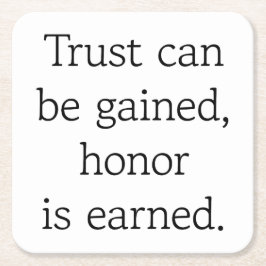 Untersetzer von Trust & Honor Paper