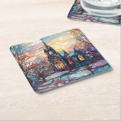 Untersetzer von verkettetem Glaskirchpapier (angewinkelt)