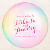 Untersetzer von Wasserfarbenblasen-Hochzeitszellen (Vorderseite)