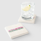 Untersetzer Wasserfarbe Rosa Tulips (Seitenansicht)