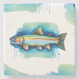 Untersetzer - Wasserfarbenserie: Forellen/Lachs