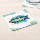 Untersetzer - Wasserfarbenserie: Forellen/Lachs (angewinkelt)