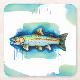 Untersetzer - Wasserfarbenserie: Forellen/Lachs