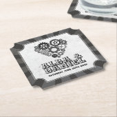 Untersetzer Wedding Steampunk Wedding Hearts Cogs (angewinkelt)