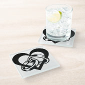 Untersetzer "WEDING BANDS WITH HERART" (Schrägansicht)