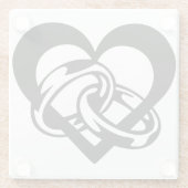 Untersetzer "WEDING BANDS WITH HERART" (Rückseite)