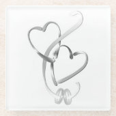 Untersetzer "WEDING BANDS WITH HERART" (Vorderseite)