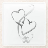 Untersetzer "WEDING BANDS WITH HERART"