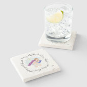 Untersetzer: Weihnachtssegnen Steinuntersetzer (Seitenansicht)